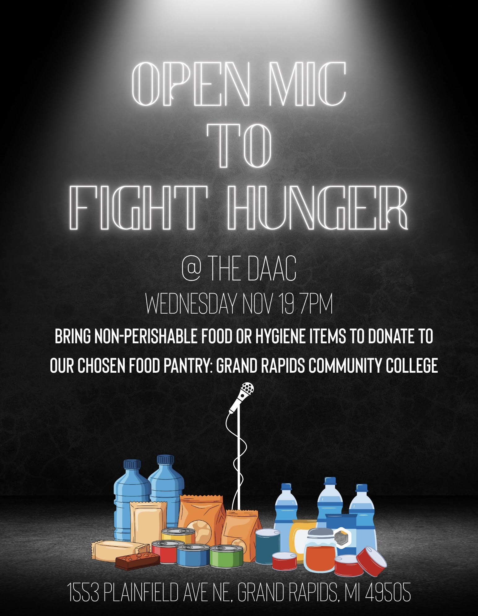Open Mic to Fight Hunger: Join us for a night of music for a cause