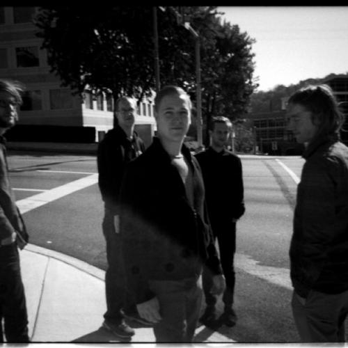 La Dispute band members at a crosswalk