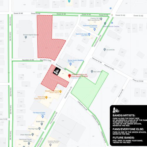 The DAAC Parking Map - Detailed image description follows
