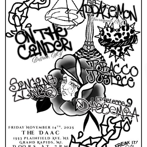 Freak It Presents: Addalemon/On The Cinder/Singing Lungs/Tobacco Justice/Dyssemia